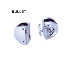Bullet Κλειδαριά πρόσθετη για γυάλινες πόρτες με εσωτερικό και εξωτερικό κλείδωμα